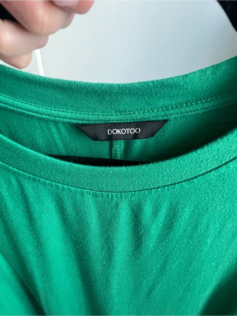 Women's Green Smocked-Sleeve Tunic Top - Picture 3 of 3